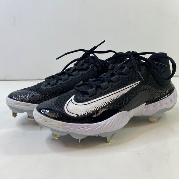 Nike Mens Alpha Huarache Elite 4 Low Metal Baseball Cleats, DJ6521-001 Black Siz main image 5